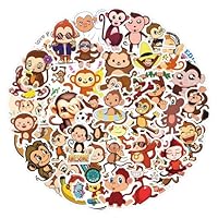60Pcs Cute Monkey Stickers for Teens Girls Boys Kids,Cartoon Waterproof Vinyl Stickers for Laptop Tablet Phone Flasks Water Bottle Notebook Bike Luggage Cup,Aesthetic Animals Decals Pack (Monkey)