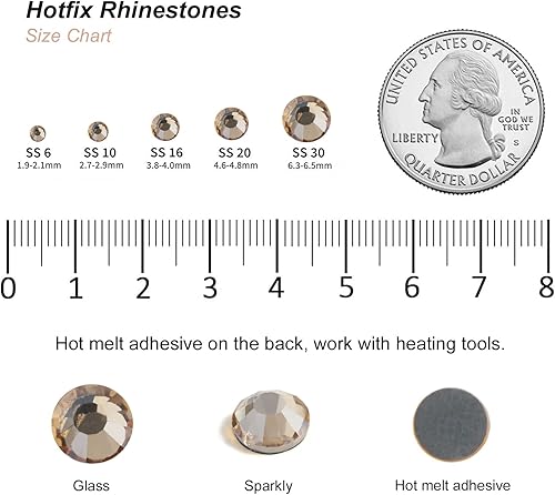 Miniatura 10 de 6000 diamantes de imitación termoadhesivos a granel, diamantes de imitación azules para ropa de manualidades, cristales termoadhesivos para