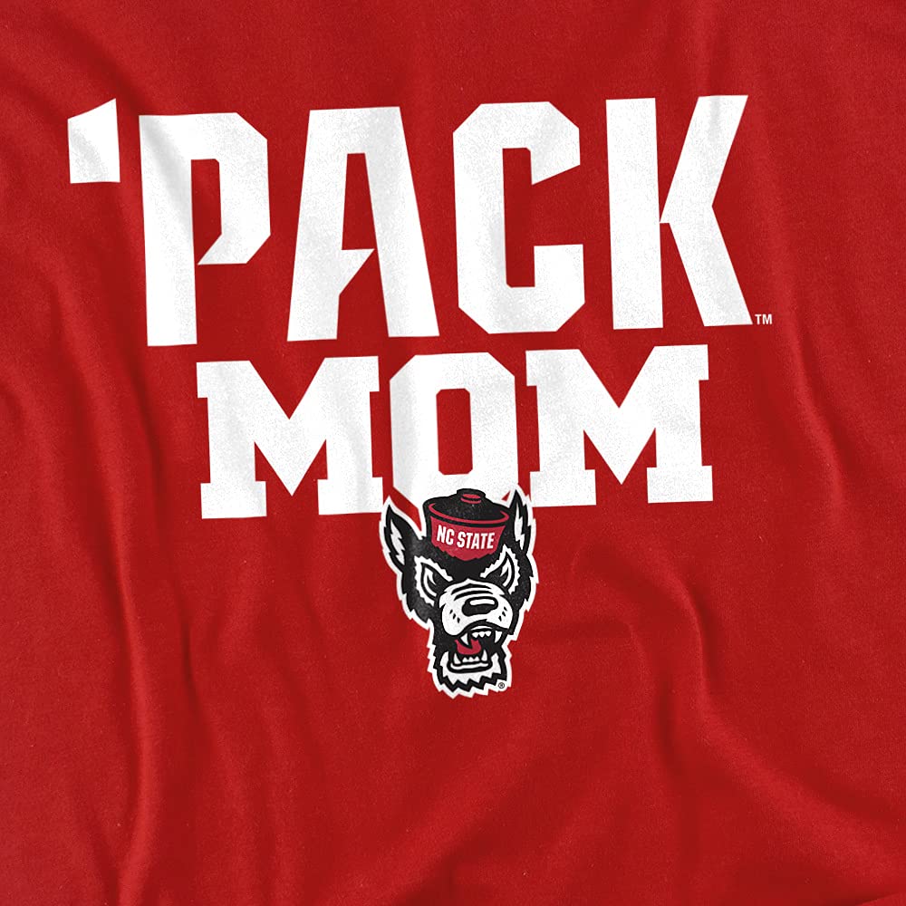 NC State Wolfpack Official Mom Women's T Shirt,Red, X-Large