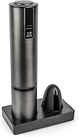 Peugeot Elis Touch Rechargeable Electric Wine Corkscrew with Foil Cutter - Effortless Opener, Carbone Finish