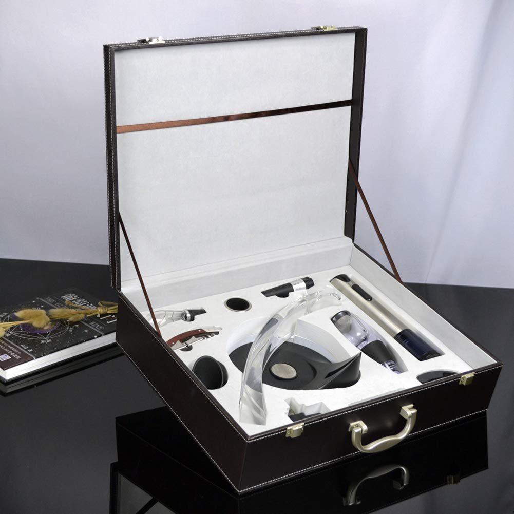 Eléctrico del Acero Inoxidable abrebotellas, Conveniente Botella de Vino abridor Recargable Negocio casero de la Botella automática portátil abridor de la Caja de Regalo Conjunto de 12