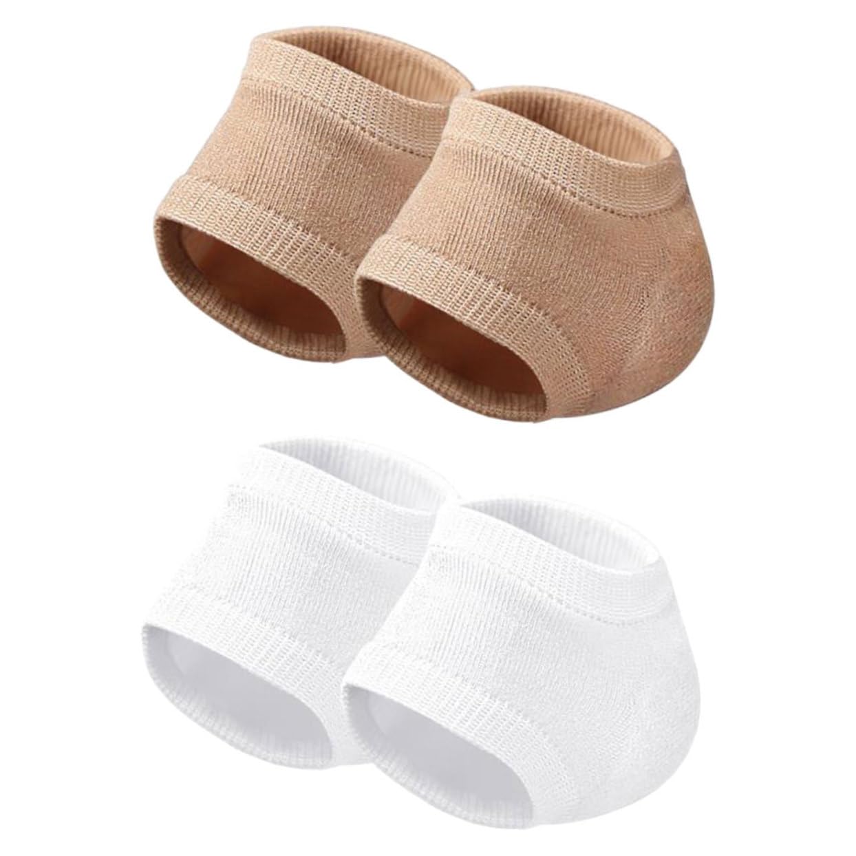 NOLITOY Supple Heel Socks Gel Inserts Half-feet Socks for Men Women Cracked Heel Covers