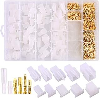 Swpeet 700Pcs Automotive Electrical Wire Connectors Kit, 2.8mm 2 3 4 6 9 Pin Automotive Electrical Wire Connectors Pin Header Crimp Wire Terminals and 30 Kits 4mm Car Motorcycle Bullet Terminal Wire