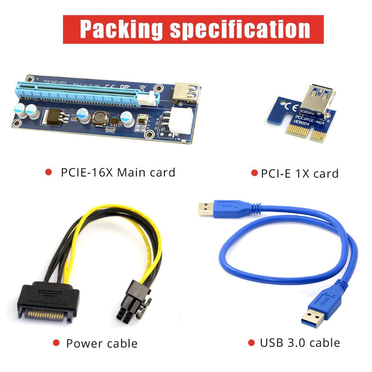 PCIe Riser VER006 PCI Express Adattatore Da 1 A 16 X - Foto 3