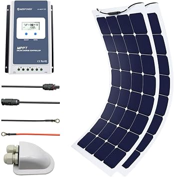 2x110W 12V Flexible Solar Panel Kit with 30A MPPT Charge Controller 220W MPPT30A