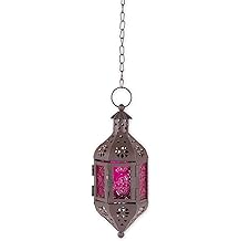 Zings &amp; Thingz 57070470 Cutout Moroccan Hanging Lantern, Black