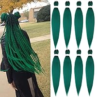 Vista 59 de Cabello trenzado preestirado de 30 pulgadas, 8 paquetes de extensiones de cabello profesional sintético trenzado de ganchillo suave textura Yaki