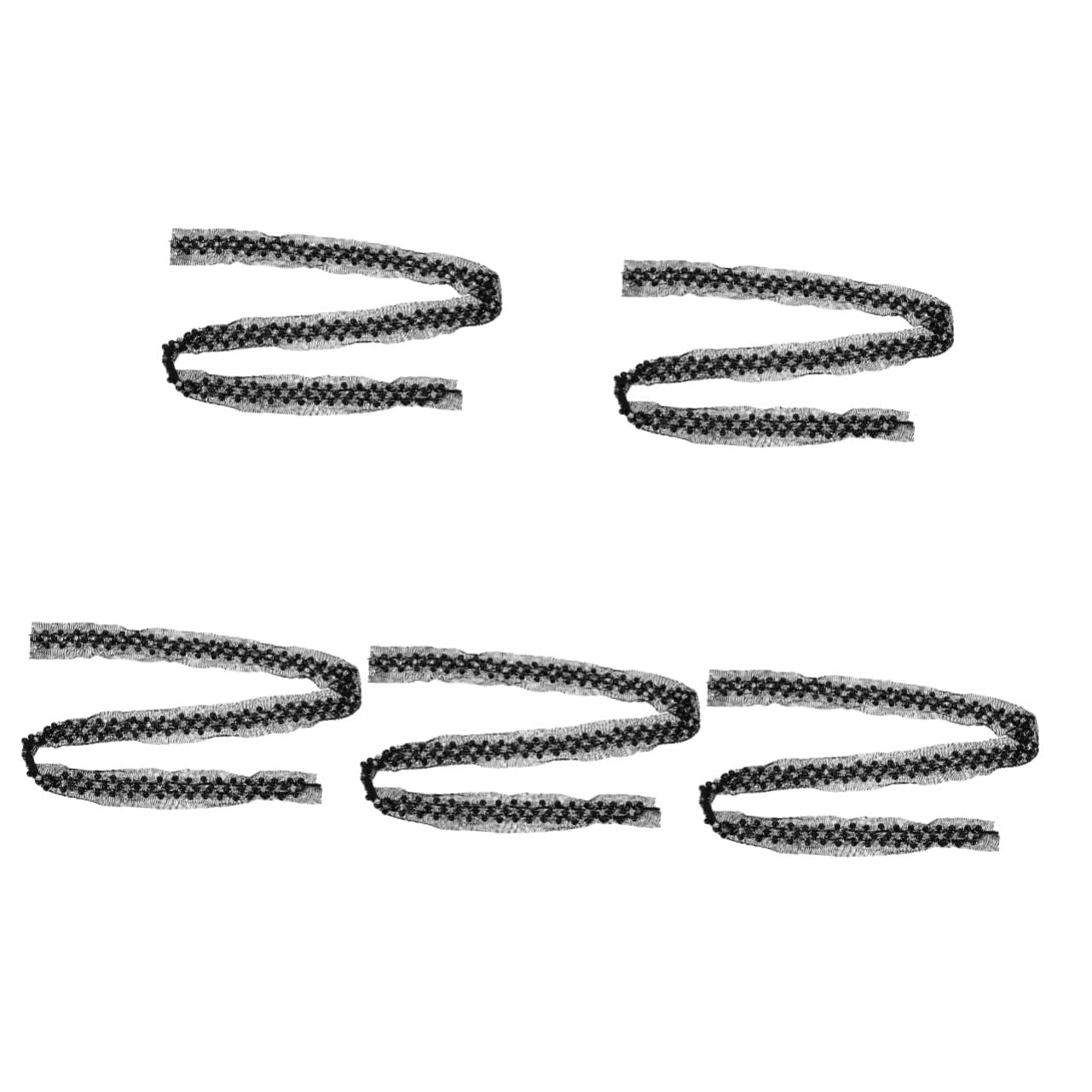5stücke Sewing Lace Trim Mit Perlen Und Strass Reihig Dekorative Spitze Für Hochzeiten -projekte Kleidung Und Bastelarbeiten