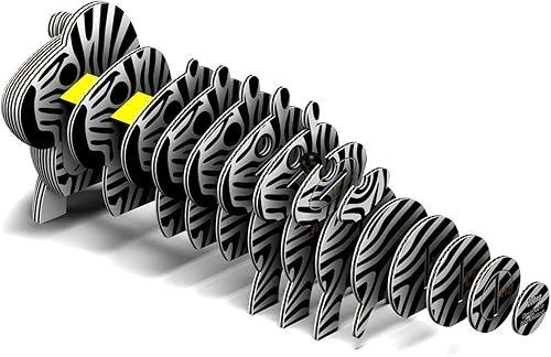 Miniatura 5 de Eugy Zebra - Rompecabezas 3D de 26 piezas, ecológico, juguetes educativos para niños, niñas y niños a partir de 6 años
