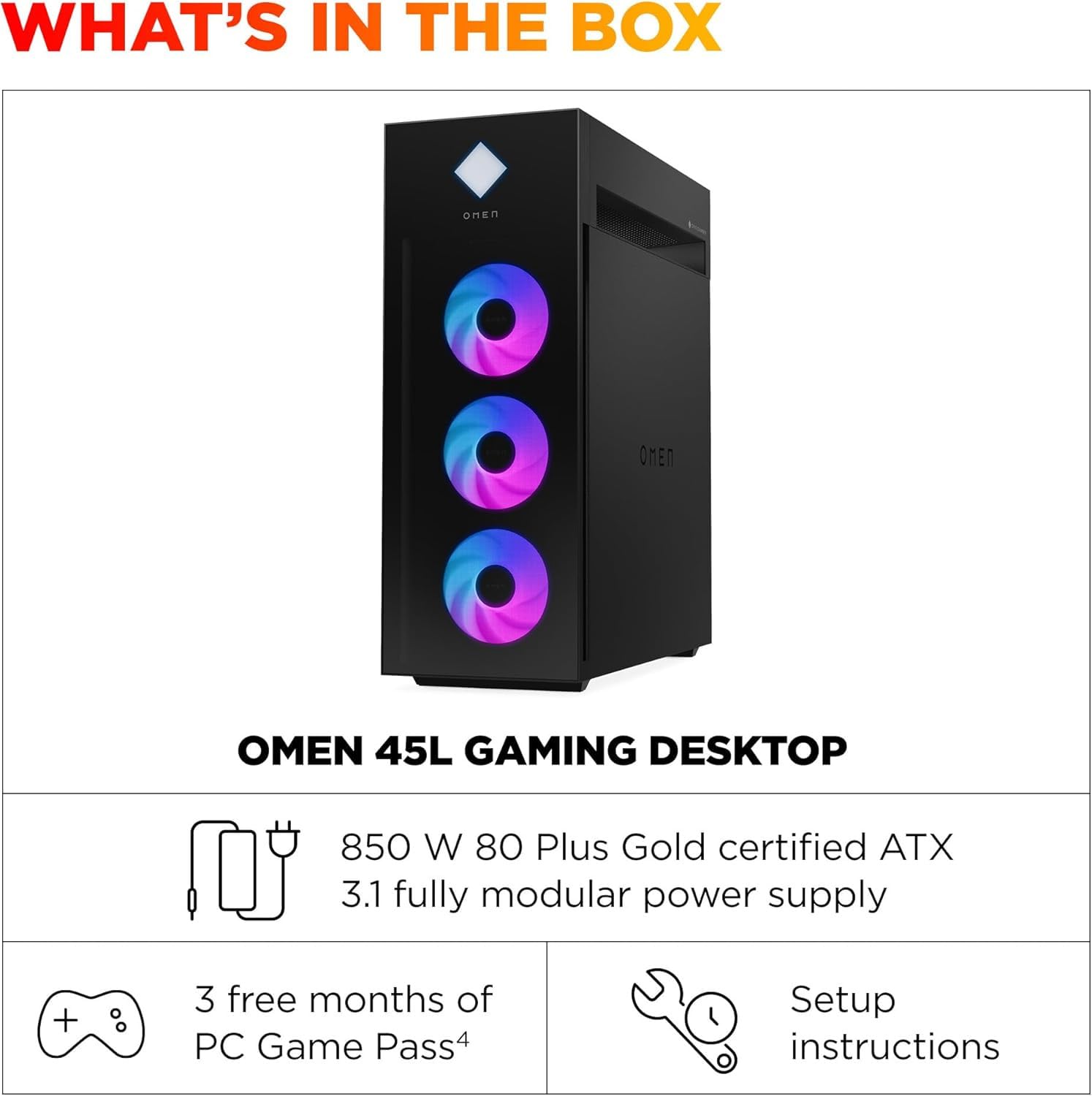 Amazon.com: HP. OMEN 45L GT22 Gaming Desktop PC- Intel Core Ultra