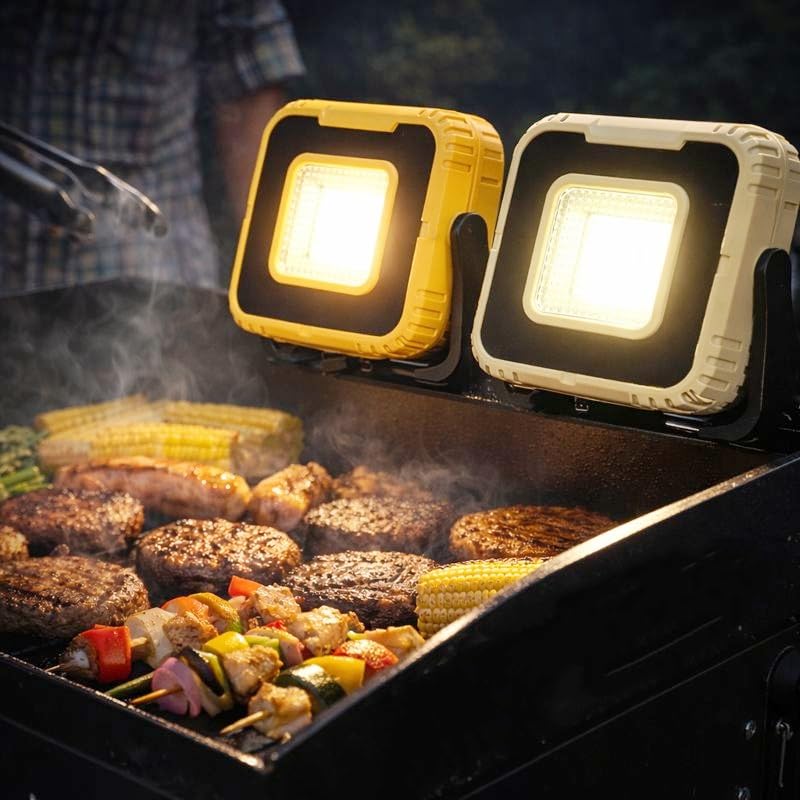 Lampe de barbecue pour extérieur réglable à 360° contre l'obscurité