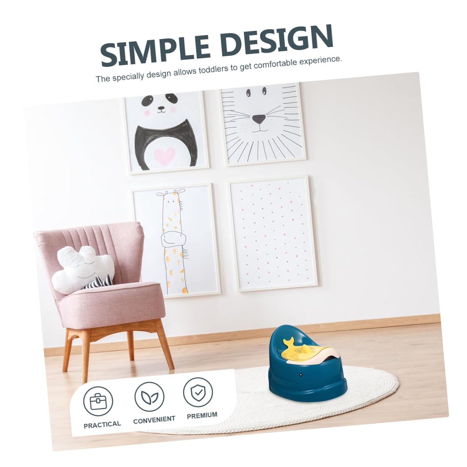 ERINGOGO Realistic Boy Girl Toilet Training Seat Boys and Girls Potty Training Toilet