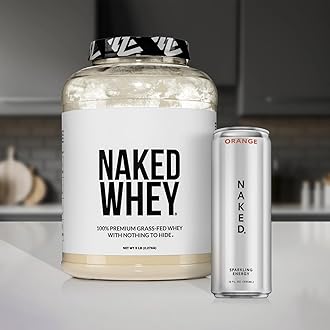NAKED Chocolate Whey 1LB - All Natural Grass Fed Whey Protein Powder, Organic Cacao, and Coconut Sugar - No GMO, No Soy, and Gluten Free, Aid Growth and Recovery - 12 Servings