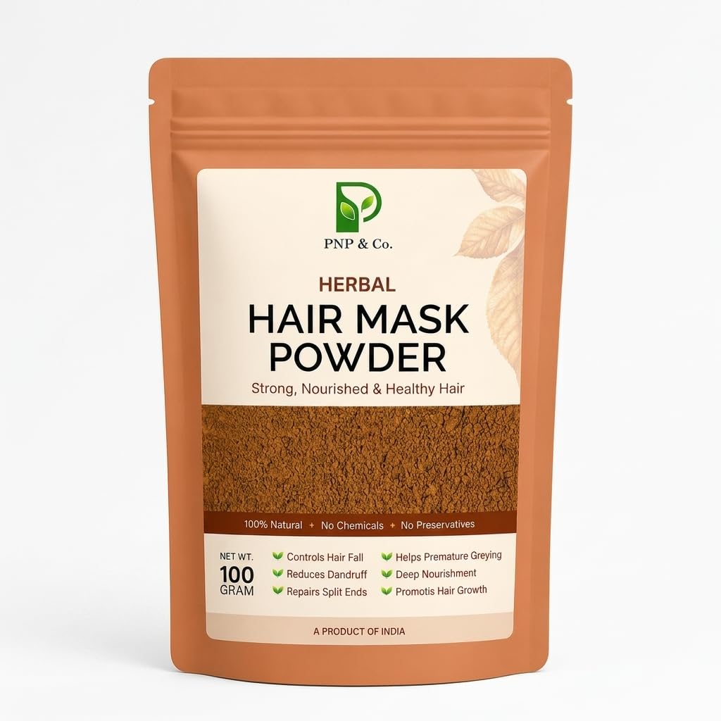 PNP & CO Natural Herbal Hair Mask Powder 100g | Hair Fall Control, Dandruff Care, Deep Nourishment & Hair Growth Support, 100g-image-7