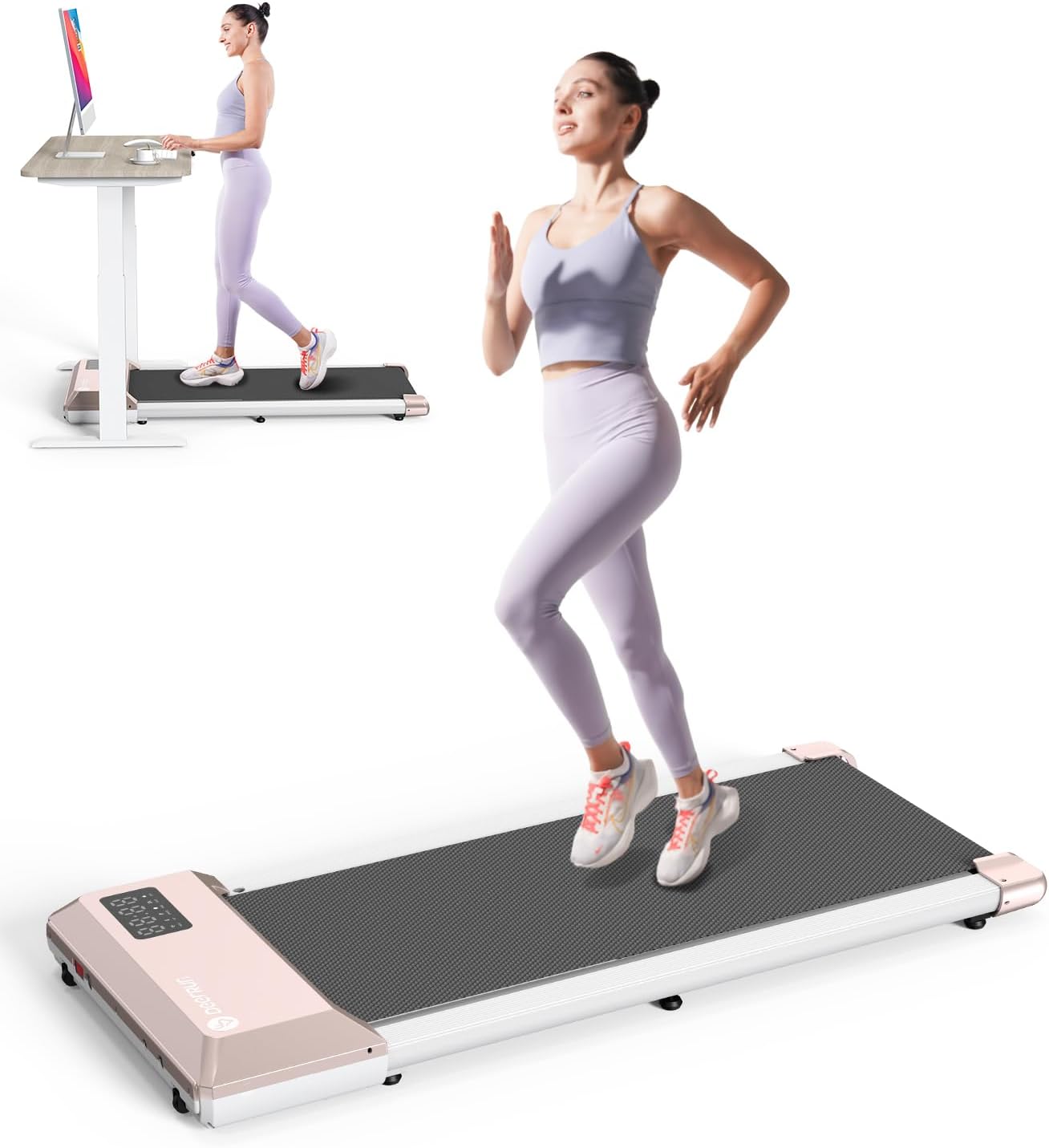 DeerRun Under Desk Treadmill, Walking Pad for Home/Office
