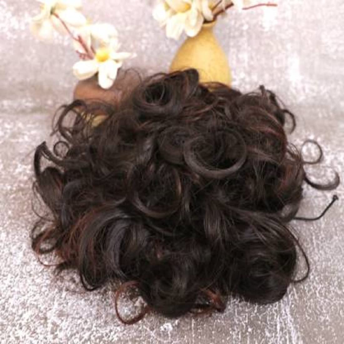 Abrish Ruffle Messy Stylish Hair Bun For Women Messy Synthetic Bun for