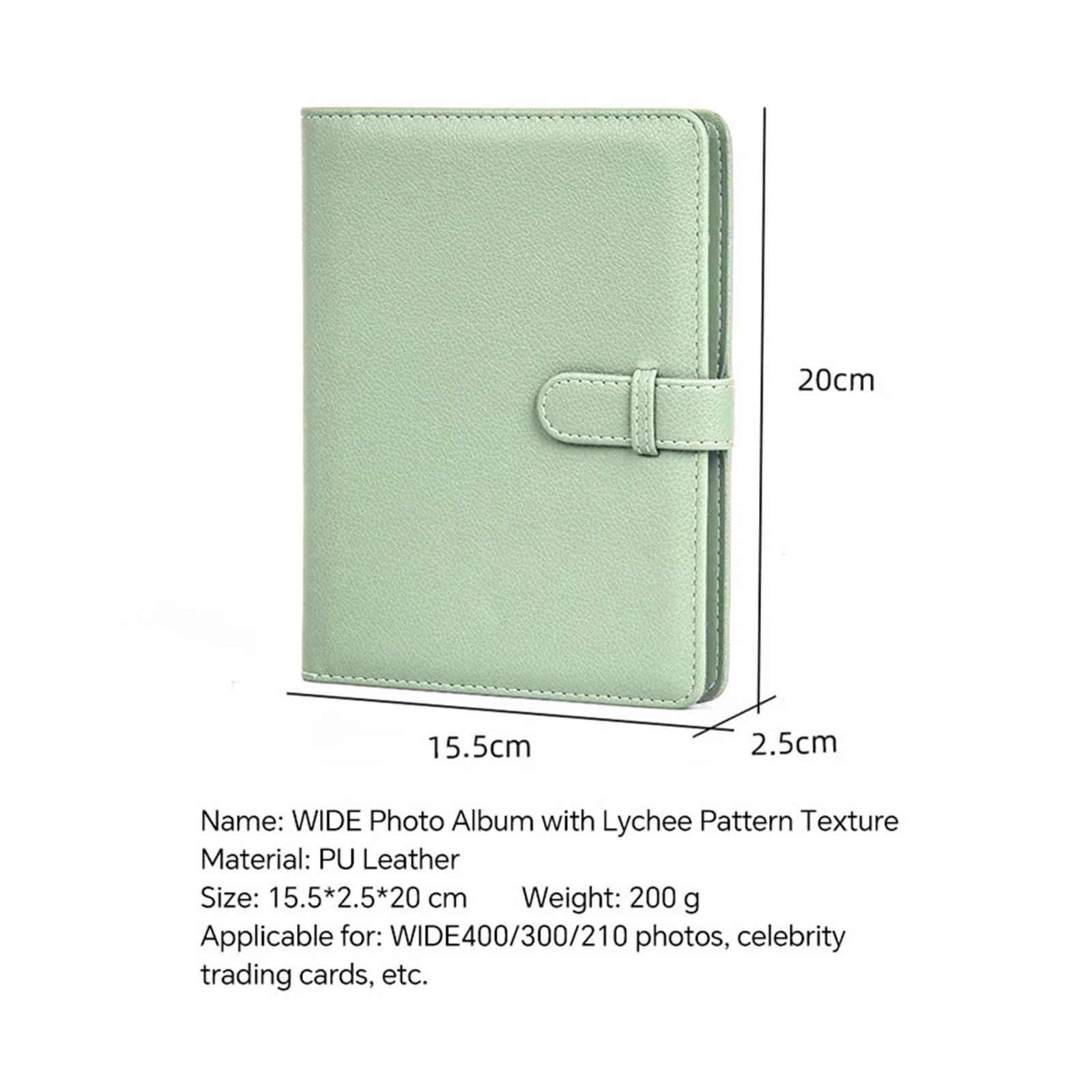 Album Fotografico Album fotografico istantaneo da 80 tasche | Pelle PU tinta unita(Brown)