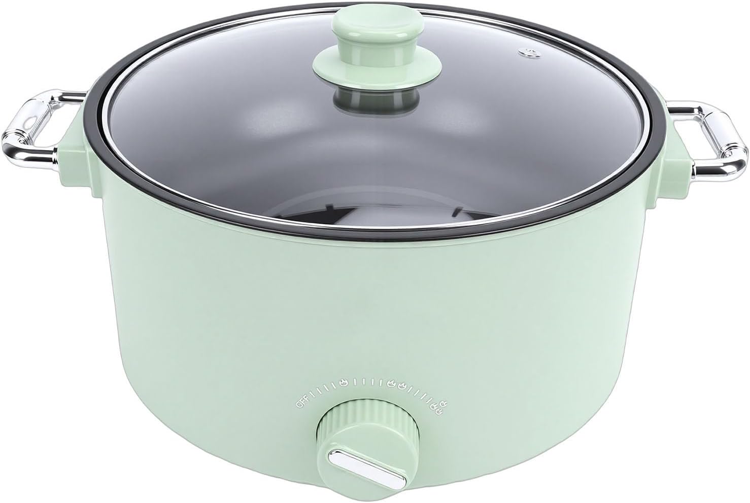 Olla Eléctrica Fockety 3L 800W, Antiadherente, con Canasta de Vapor