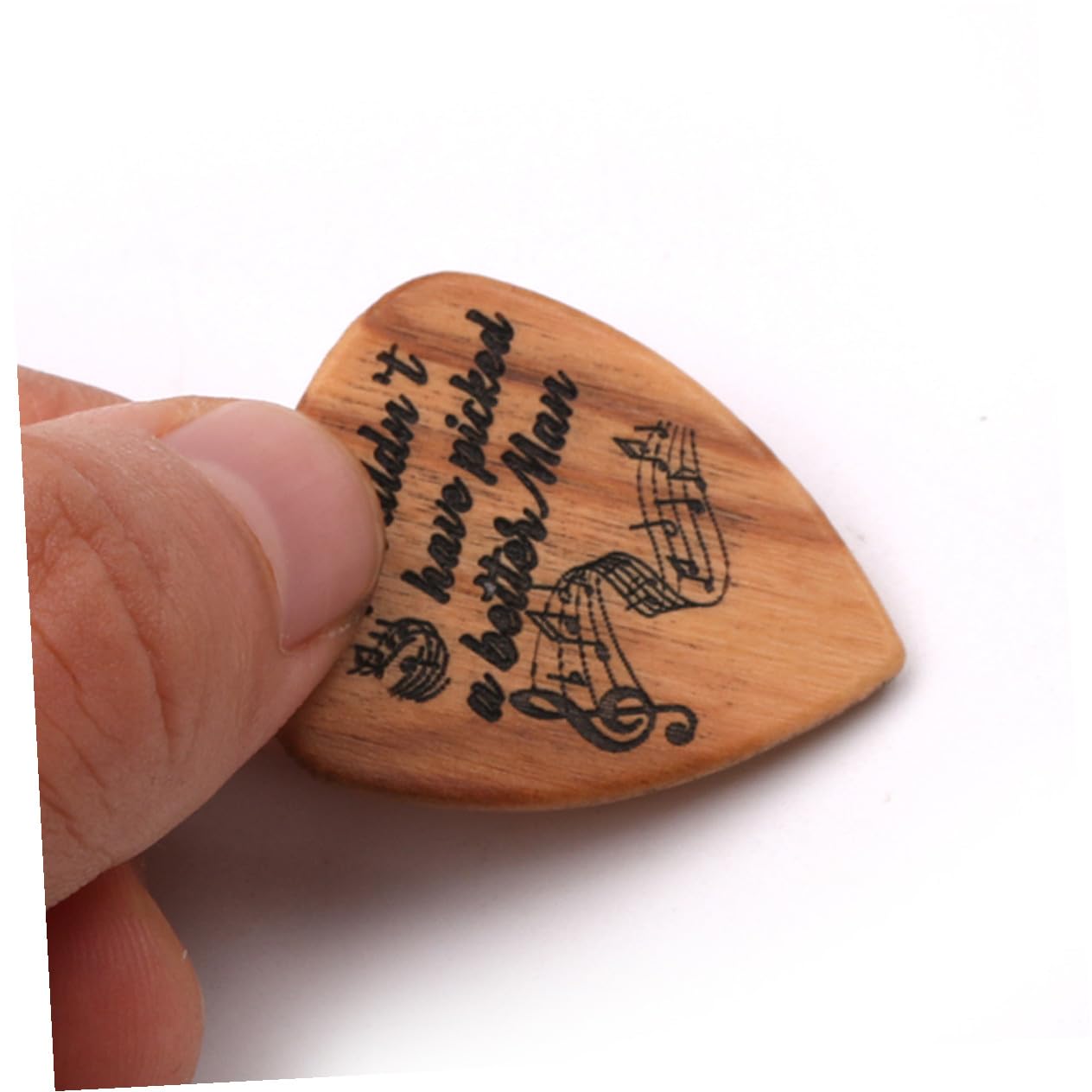 Abaodam 2sets Pz Di Porta Plettri Legno Forma Di Chitarra Con Plettri Inclusi Personalizzata e Pratica Per Musicisti Di Chitarra Basso e Ukulele