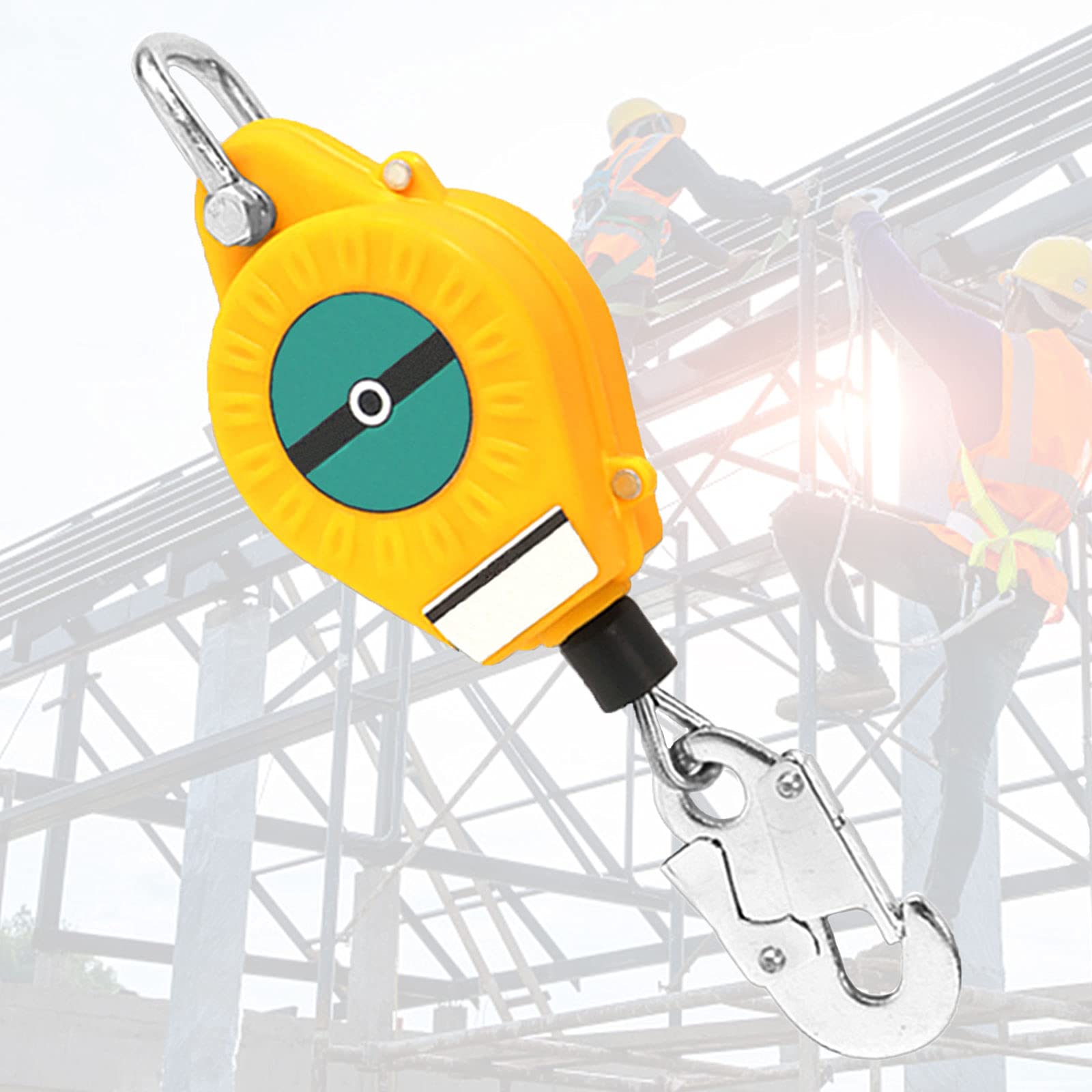 Lxx Self Retracting Lifeline Cable Fall Protection Lanyard With Rebar Hook And Wire Rope, Fall Arrest Protection For Aerial Work Roofing Construction Personal, 3M/5M/7M/10M/15M/20M, Load: 150Kg