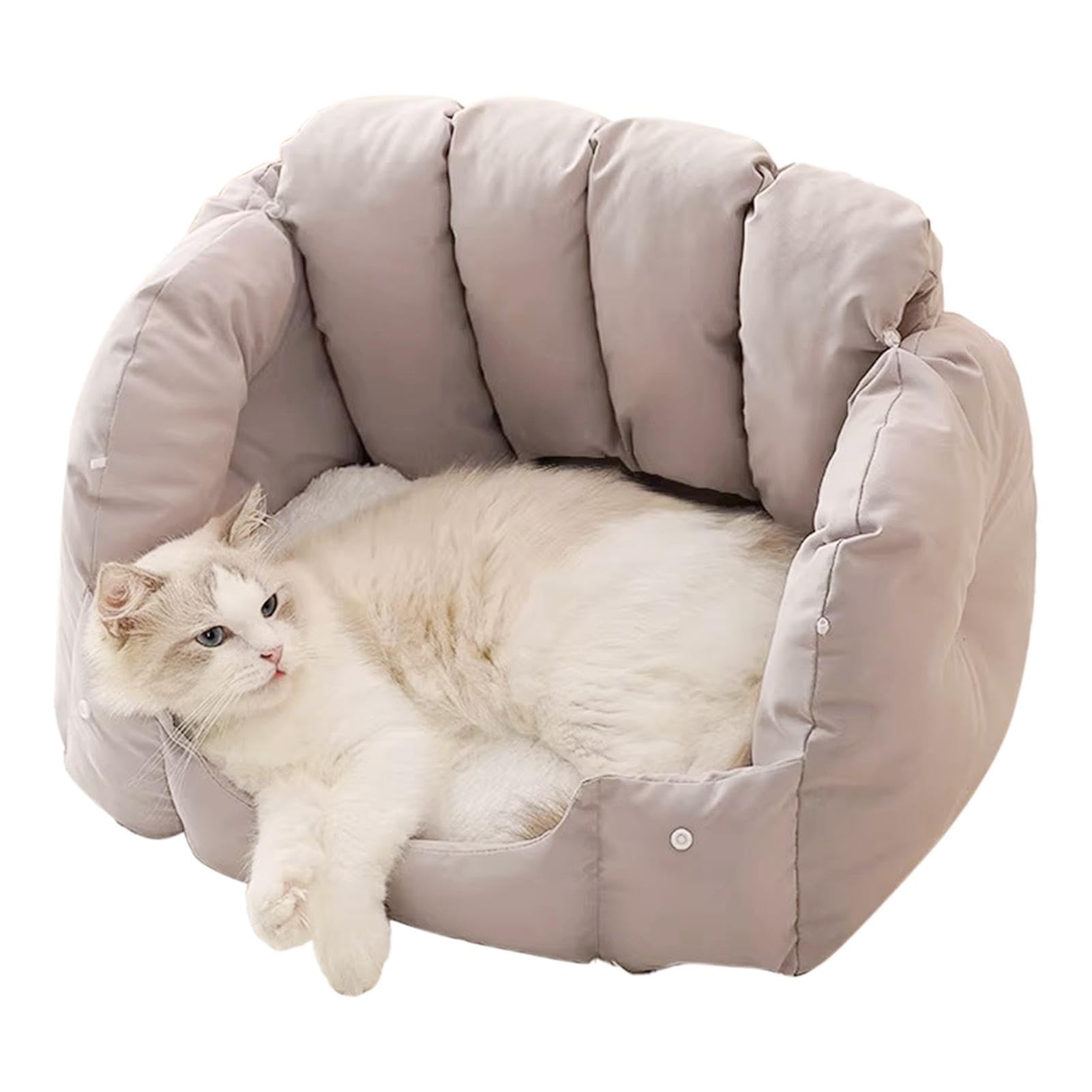 Letti per gatti Grotte, Divano per gatti Letti per gatti chiusi pieghevoli | Forniture per animali domestici antiscivolo rimovibili Lavabile Comodo di
