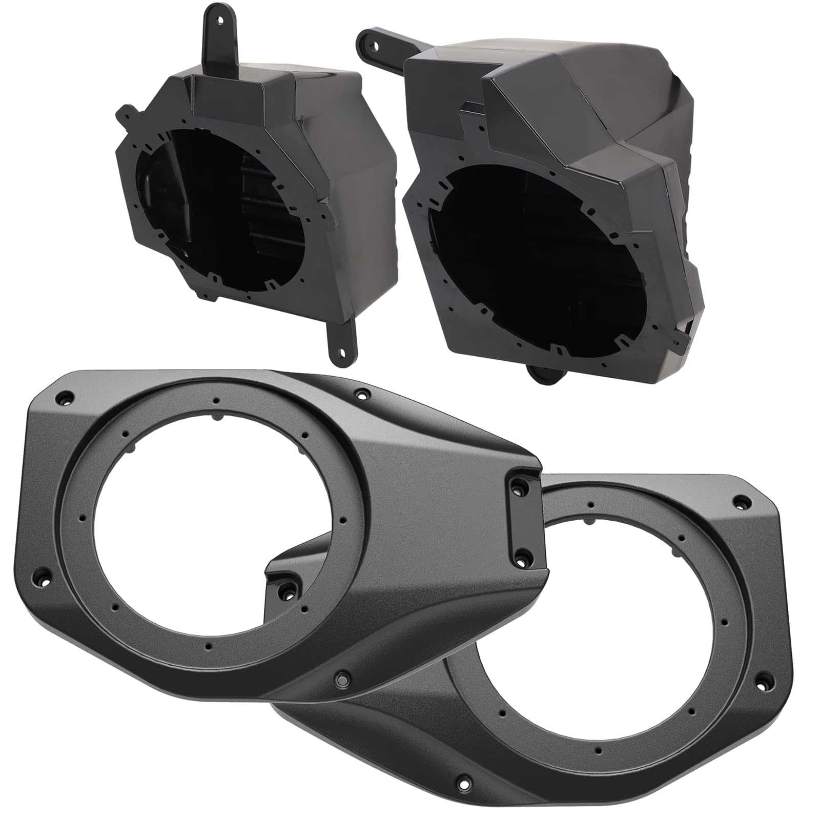 Proscenium PRO-JPSAPKT1 Front & Rear Speaker Pods All-in-One Adapter Kit for Better Sound Quality, Fits 6.5”- 6.75” Aftermarket Speakers for Jeep Wrangler JL and Gladiator JT Models, Black