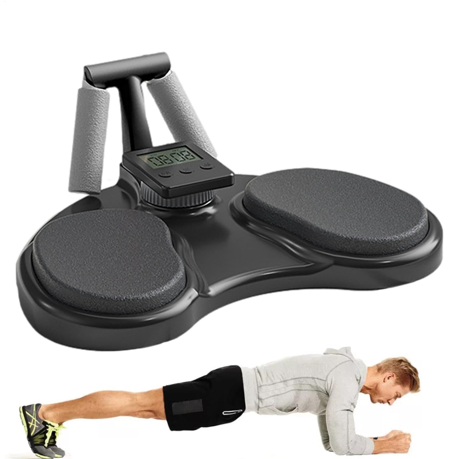 Plank Trainer multifunzione Lavagna cronometraggio – Allenatore portatile multifunzione con timer per rafforzare la di base e l'allenamento addominale, Plank Trainer con minuto