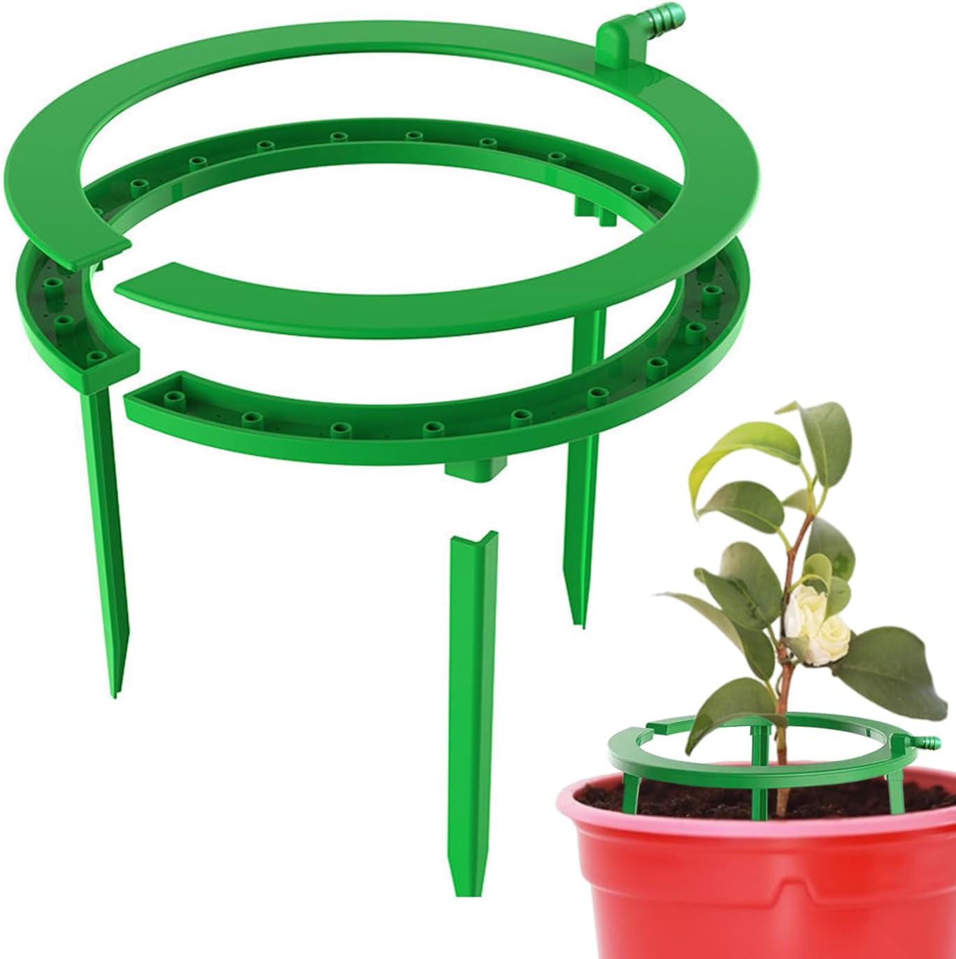 Tree Watering Ring - Irrigation Halo Ring - Hydration Tool Emitters for Efficient Corridor Courtyard Greenhouse Outdoor Garden Balcony Patio Lawn