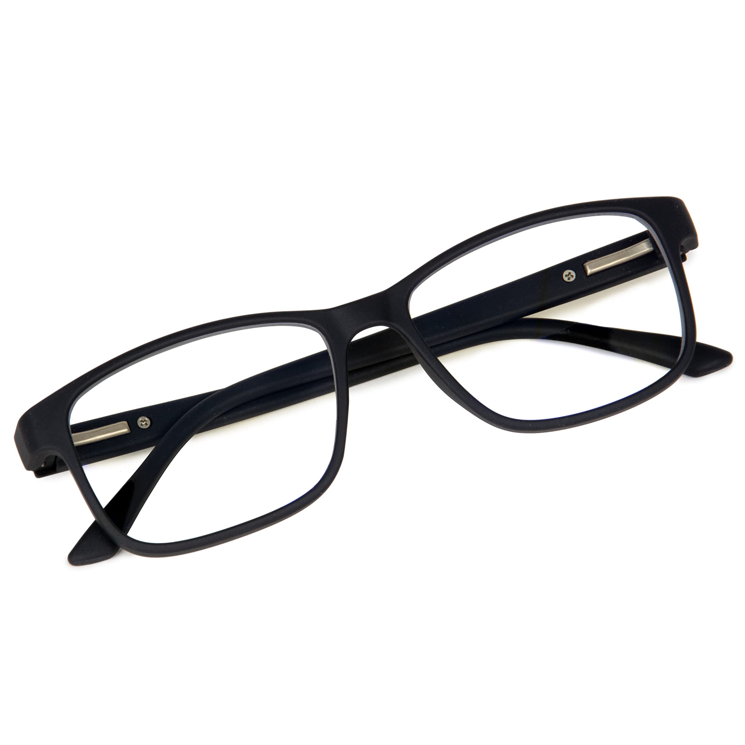 Zero Power Blue Light Filter Computer Glasses | Anti Glare, Lightweight & Blocks Harmful Rays | UV Protection Columbia Resin 39 Lens | Men & Women | Medium