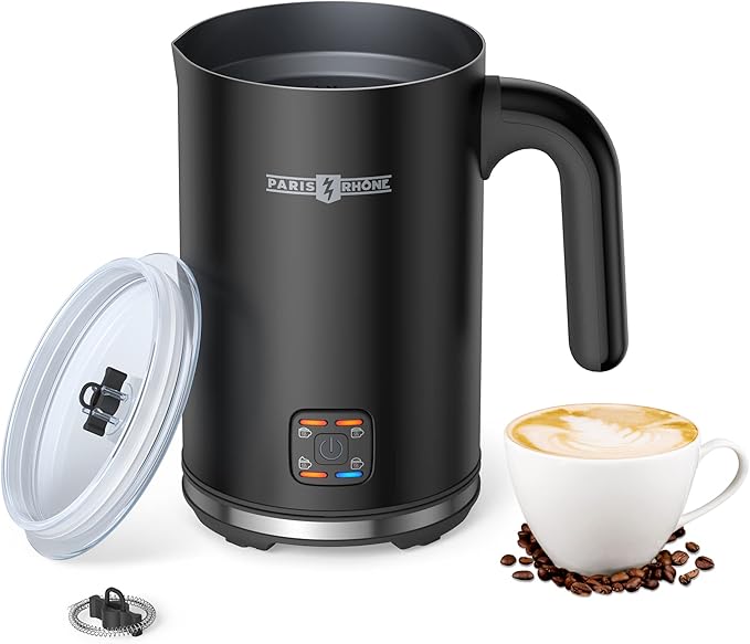 Milk Frothers, 4in1 Automatic Warm and Cold Milk Foamer,PARIS RHÔNE