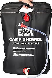 ELK Solar-Heated 5-Gallon Portable Shower Bag with Removable Hose
