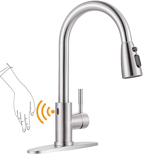 Miniatura 27 de Combinación de Grifo de Cocina y Grifo Filtro de Agua, WOWOW Grifo de Fregadero de Cocina de Acero Inoxidable con Grifo de Agua Potable para Sistema