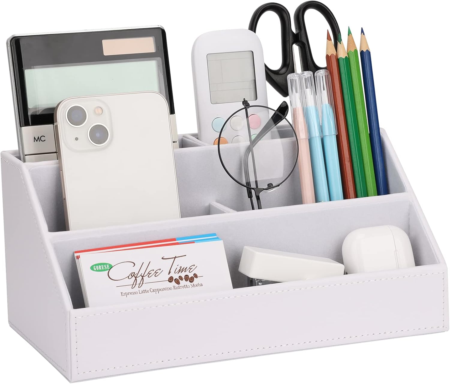 Richblue Schreibtisch Organizer, Stiftehalter Schreibtisch PU Leder ...