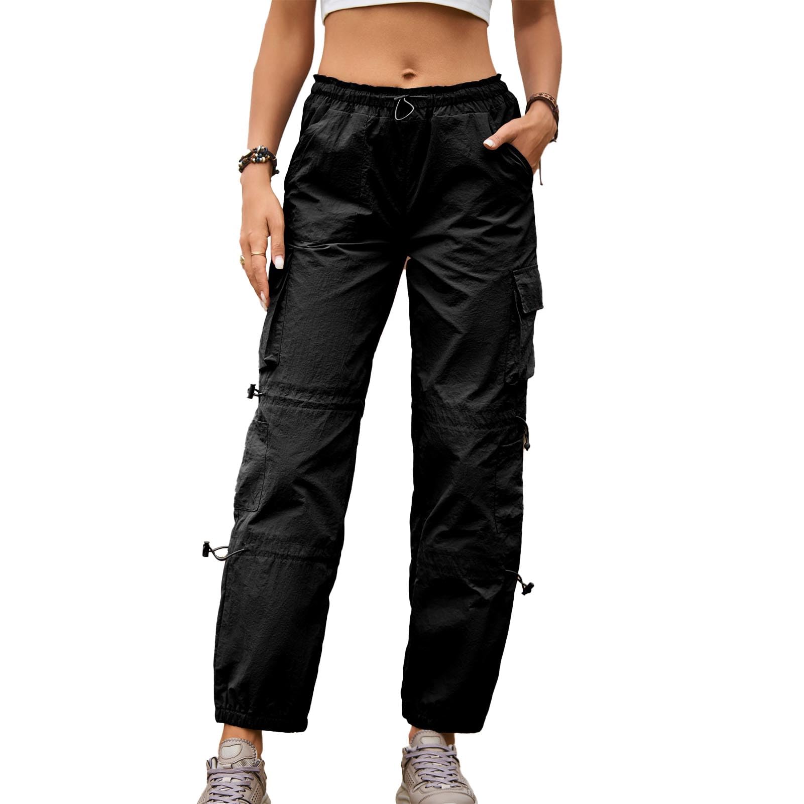 Pantaloni Cargo Donna Lunghi Per Trekking | Vita Regolabile, 6 Tasche, Cotone Elastico