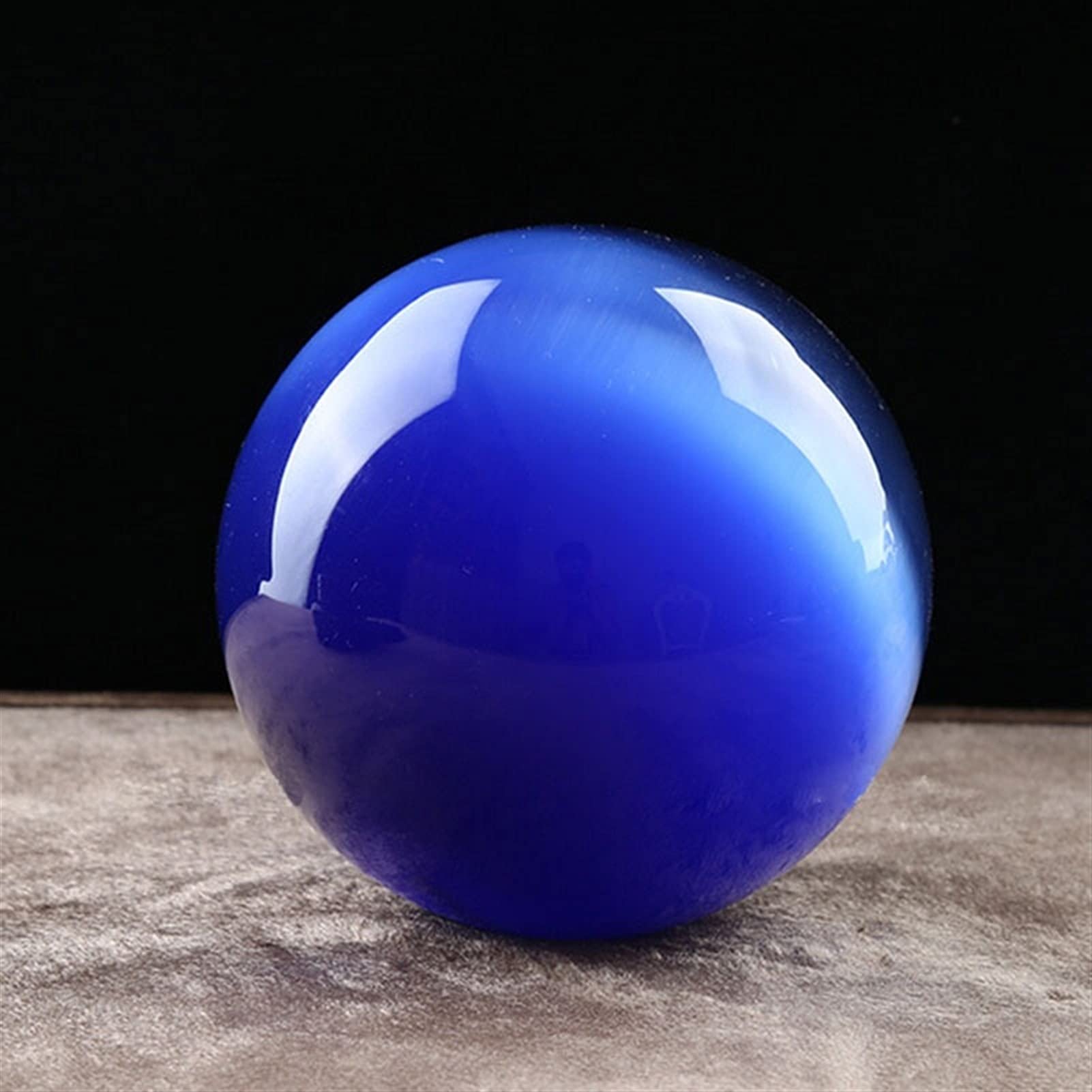 Sfera di Ornamenti di Sfera di Verde Opale Sfera di Blu Apertura Regalo Trasferimento Ottimizzazione Naturale Regalo di Artigianato Feng Shui + Base Sfera di (Verde,6 cm)