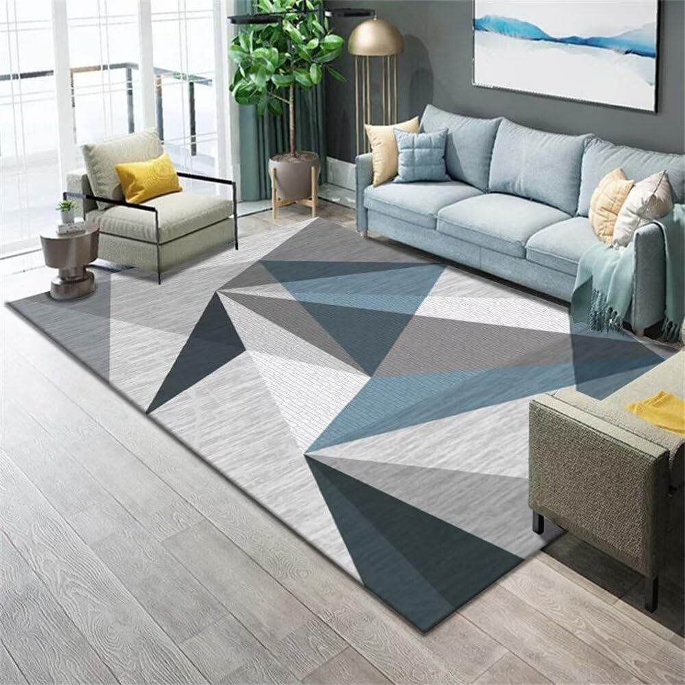 Tapis moderne géométrique pour terrasse et salon chaleureux