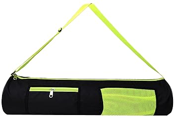 Panchtatava Black Neon 2P Waterproof | Washable | Durable Double Spacious Pocket Yoga Mat Cover/Yoga Mat Bag for Men & Women