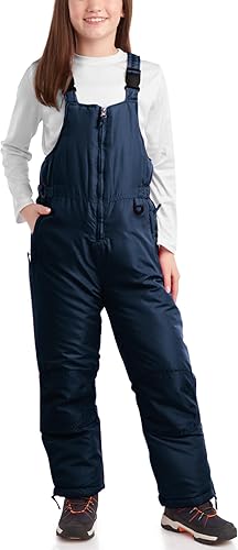Babero de nieve para niños Unisex para niños y niñas con aislamiento impermeable pantalones de nieve para esquísnowboard (2T-18)