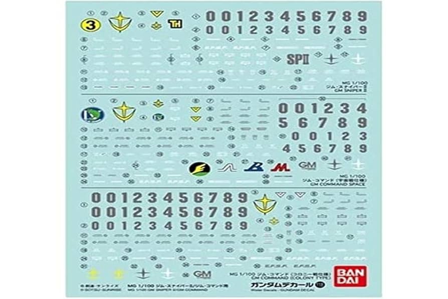 ガンダムデカールセット MG1/100 16点 ガンダムデカールセット MG1/100 16点 ガンダムデカールセット