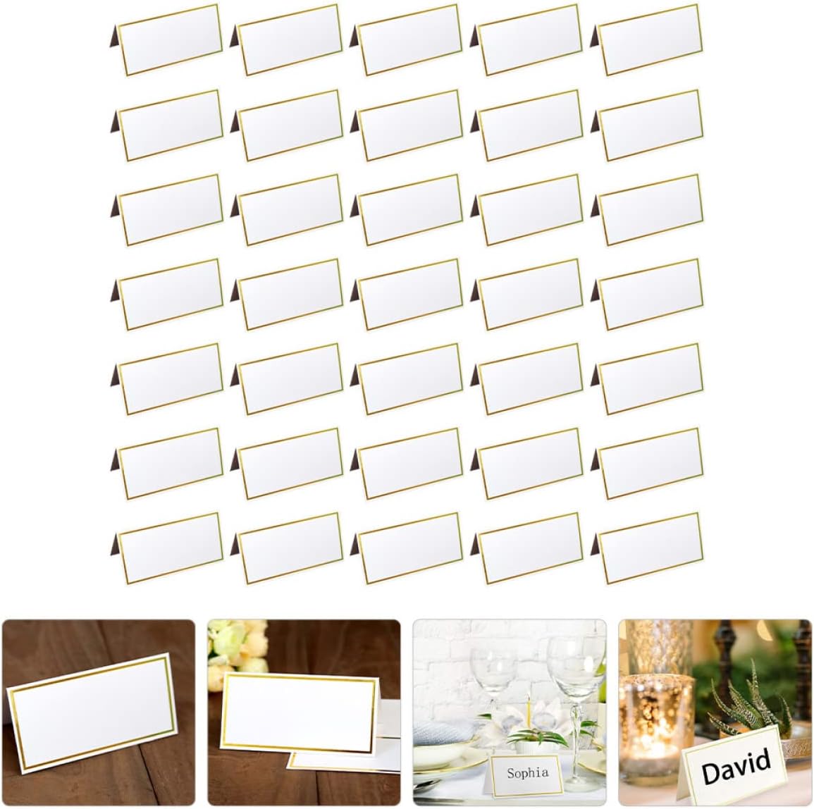 UPKOCH 150pcs Wedding Table Cards Delicate Reserved Signs Lightweight Place Cards Party Accessory Made