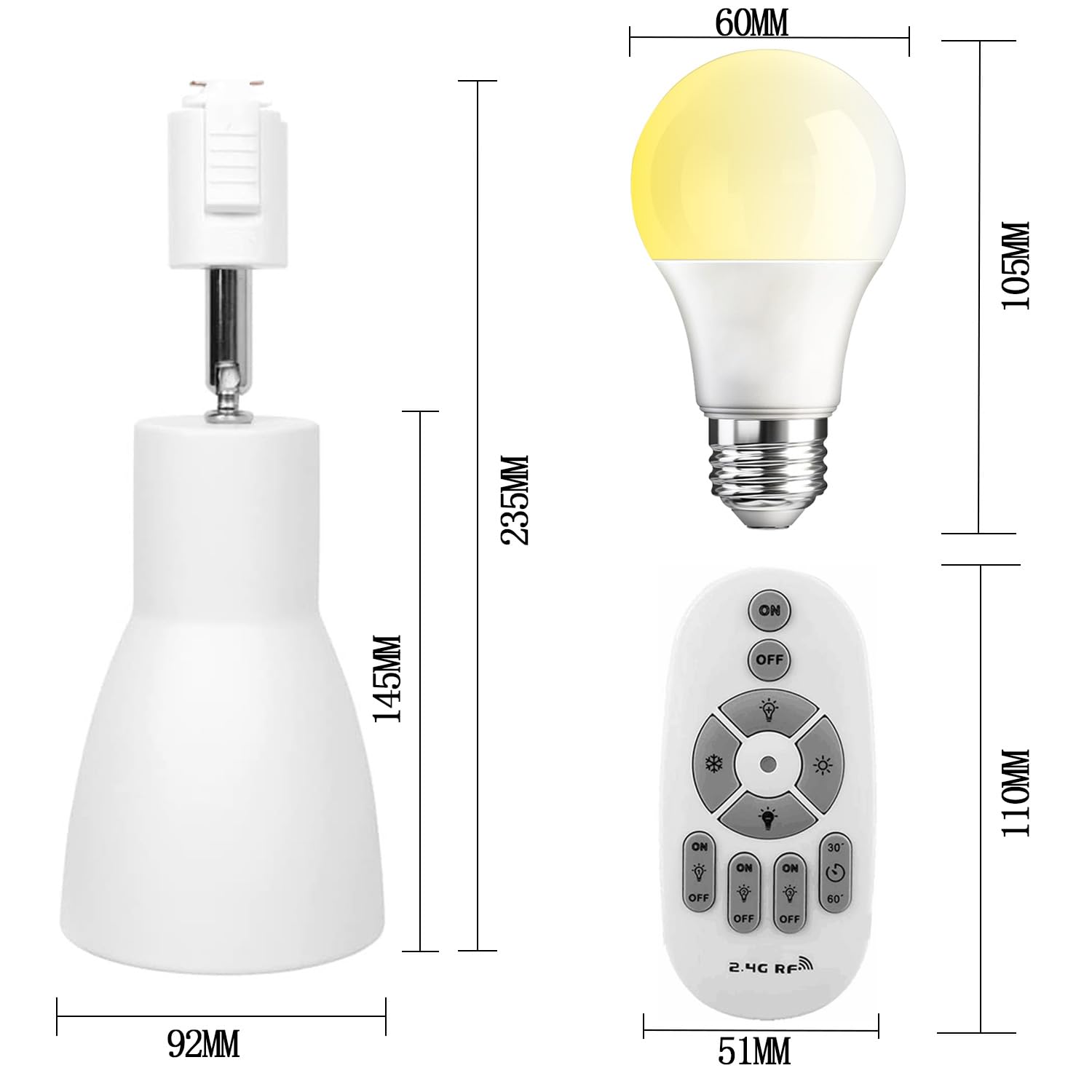 Amazon.co.jp : ダクトレール用 スポットライト E26 LED電球60W形付き