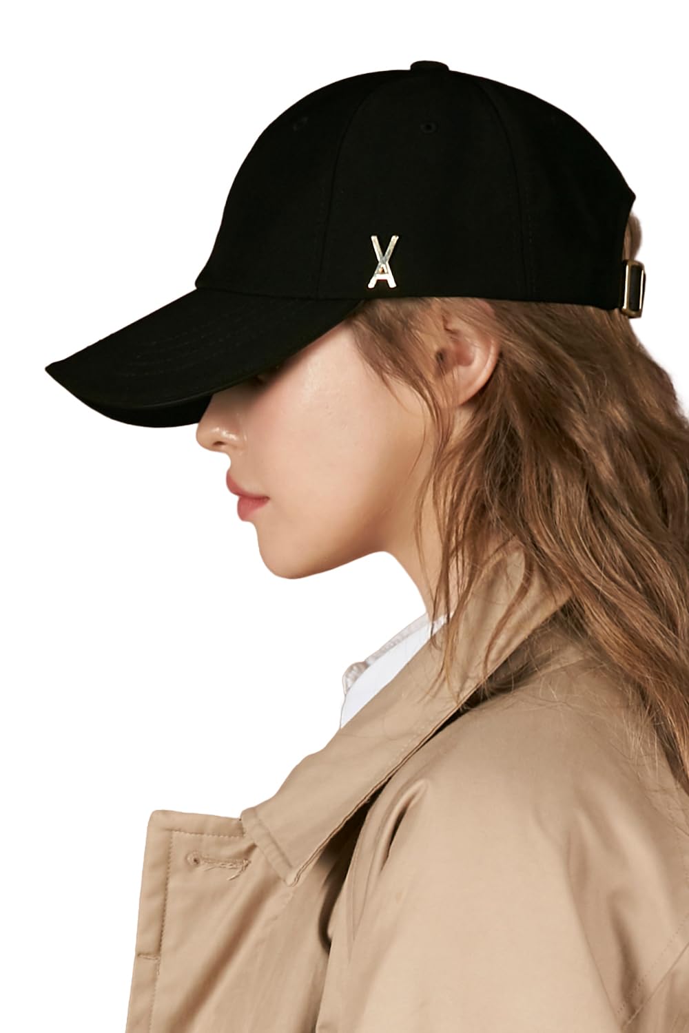 [VARZAR] Gold stud over fit ball cap Bla…