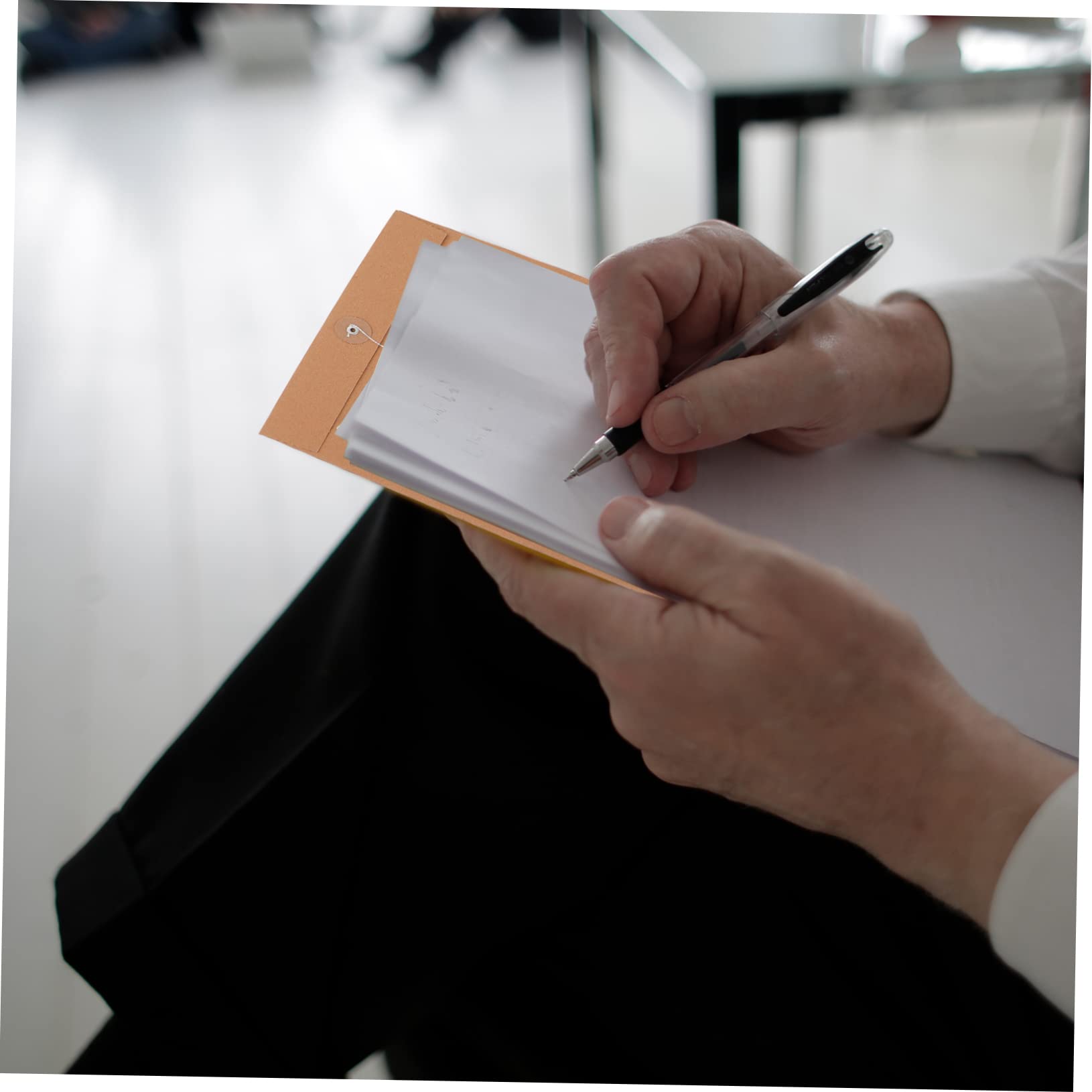 STOBOK 50pezzi Borsa per Documenti in Carta Kraft Vuota Organizer per Documenti di Formato Busta Portadocumenti Chiusura Bottone per Archiviazione Scartoffie Lettere Ricevute
