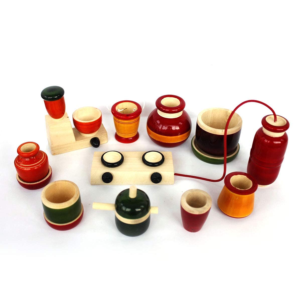Yamkay Modern Cooking Kitchen Toy Set for Toddlers - Eco Friendly Indian Made Toy Multi Color of 1 (B08L9HR662) Amazon Price History, Amazon Price Tracker