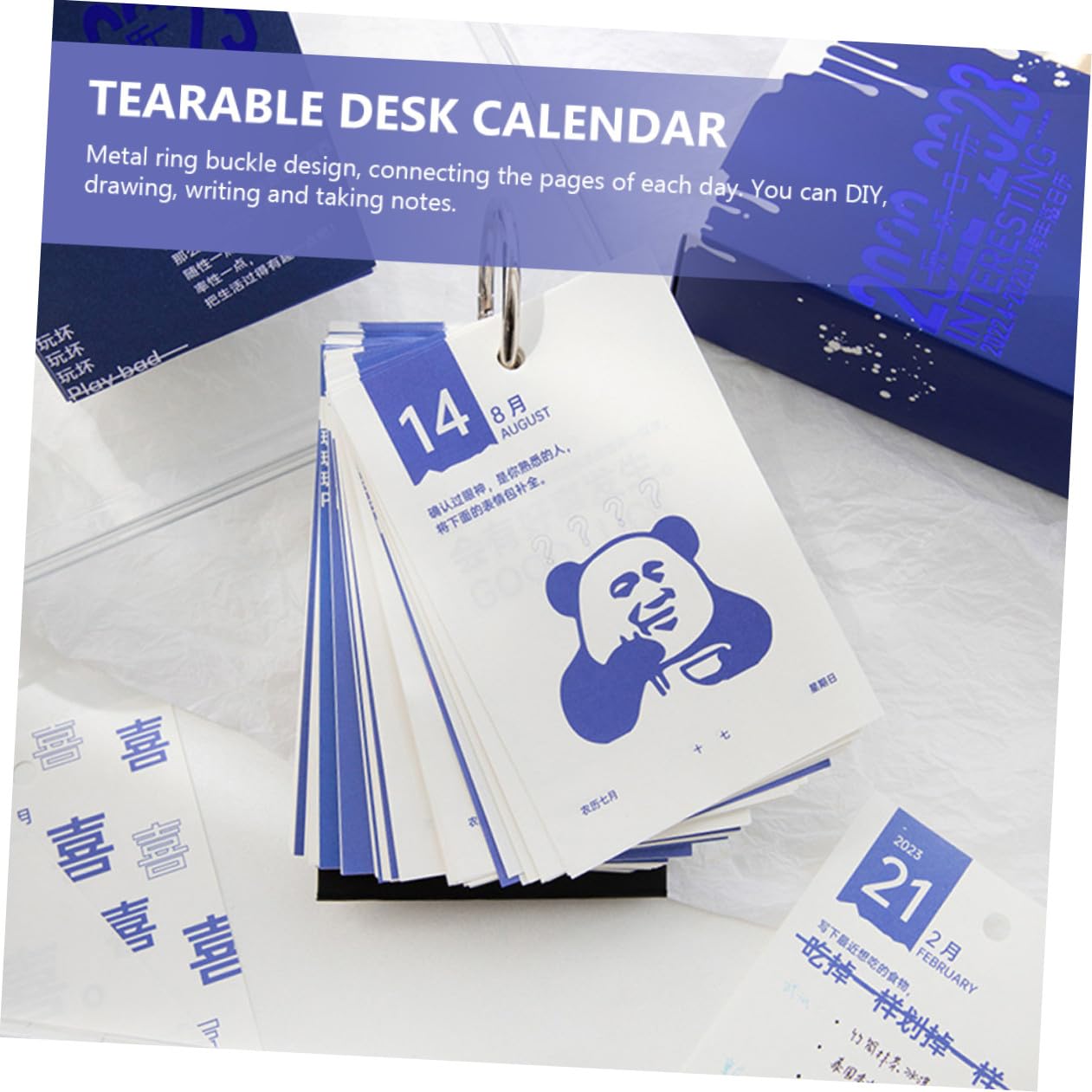 TEHAUX 3stücke Kreativer Tischkalender Mit Countdown Dekorativer Abreißkalender Für Schreibtisch Stilvolle Raumdekoration Handgemacht Hochwertigem