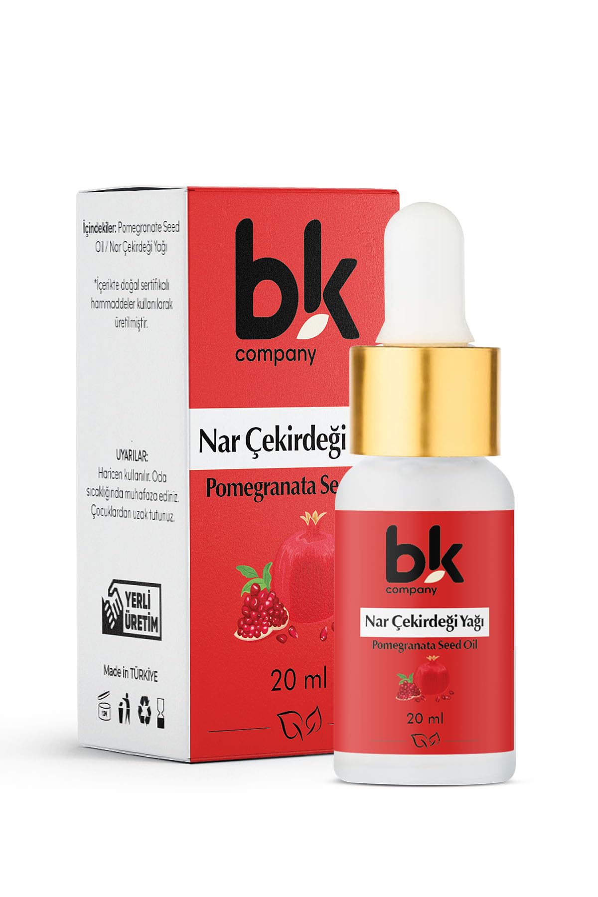 Nar Çekirdeği Yağı%100 Saf - Göz Çevresinde Işıltı Ve Sıkılaşma, Kırışıklıklara Karşı Serum 20 ml