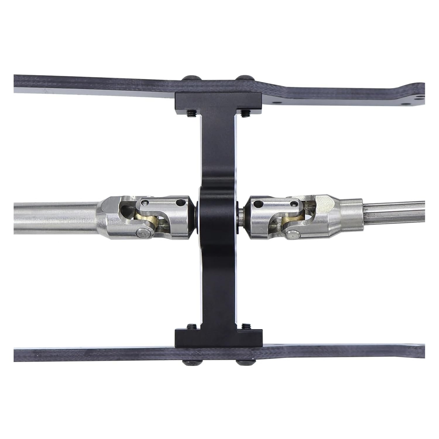 Aluminum Alloy Transfer Case 70mm Width 5mm D-Shaped Shaft for 1/10 RC Crawler Cheater Rigs MOA 1.9 Shafty LCG Chassis Build