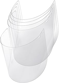 SAFE HANDLER Replacement Face Shields – Clear Polycarbonate Visor, Face Shield Replacements for Safety Headgear with Face Shield (PACK of 5)