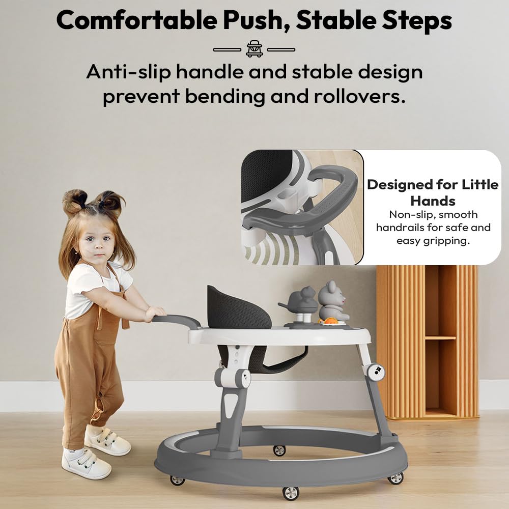 StarAndDaisy Baby Walkers for 9 Months+ Baby Boy Girl /360°Walker for Kids with 7 Level Height Adjustment/Walker for Baby with Switchable Food & Musical Toy Tray. 4