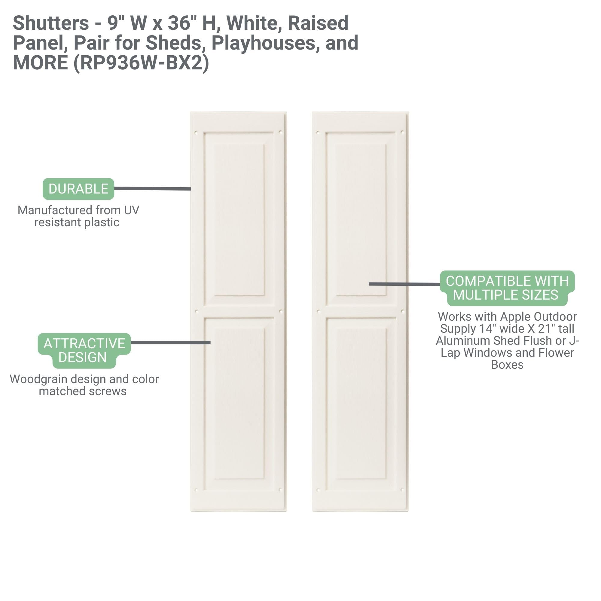 Shed Shutters Raised Panel 9